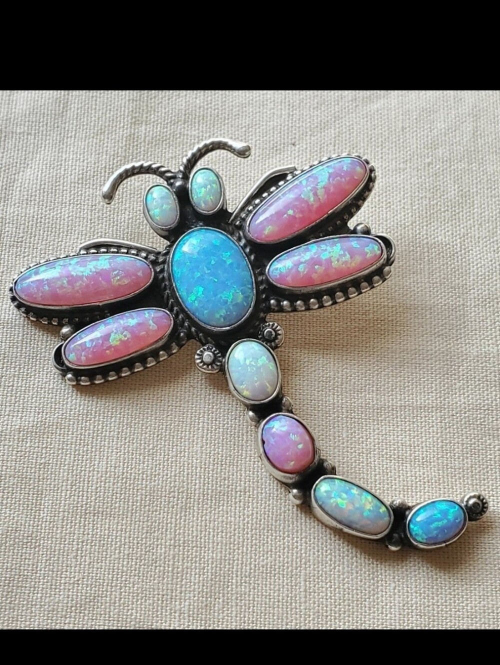 Dragonfly Lab OPAL Pendant Southwest Sterling Silver Jewelry
